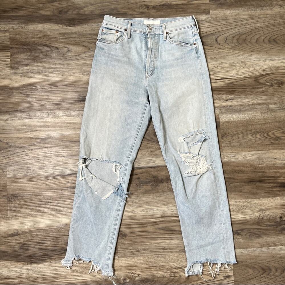 MOTHER Superior The Huffy Flood Chew Straight Leg Jeans Really Hella Hot sz 26